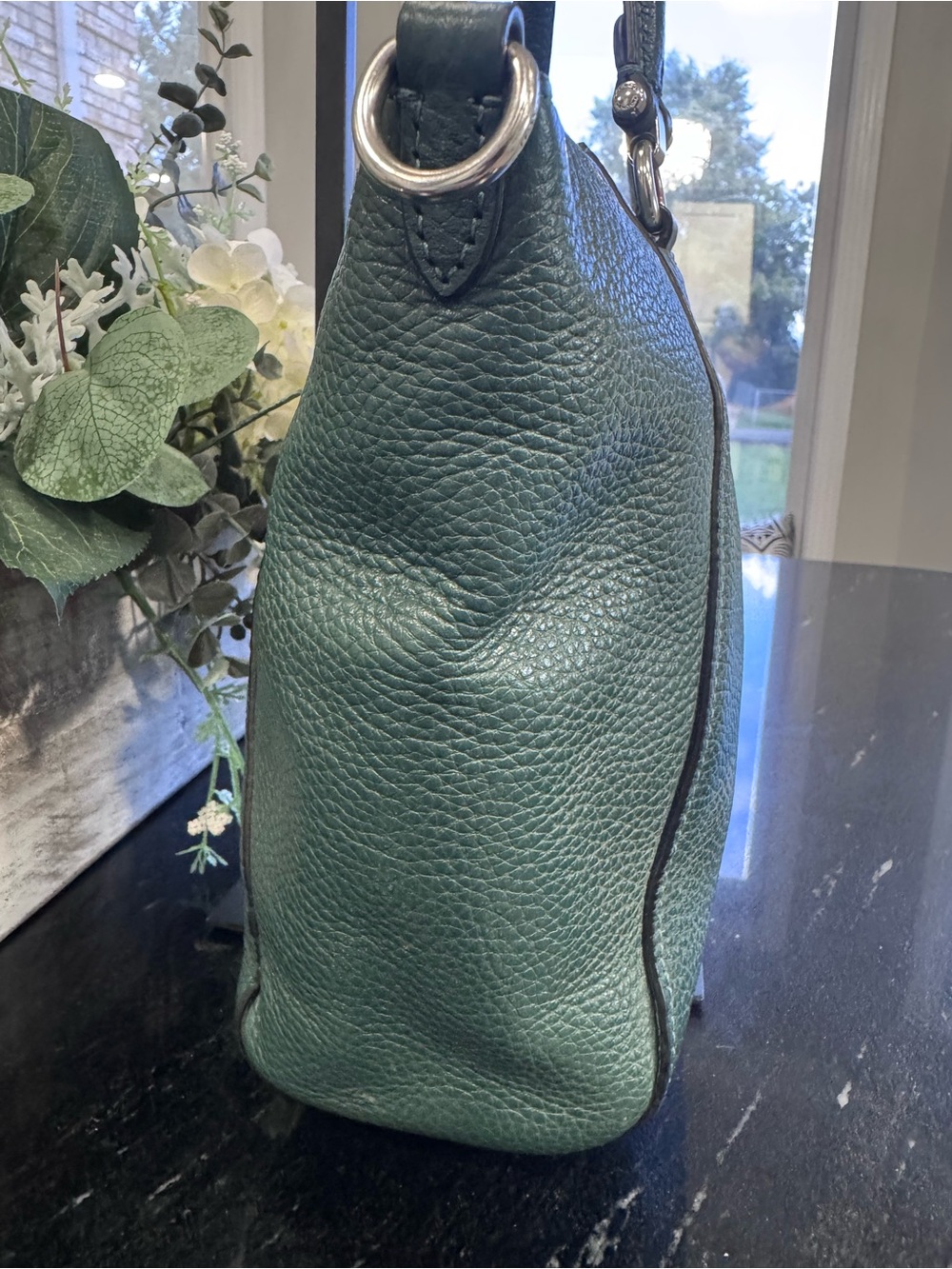 🍃COACH Prairie Satchel Pebble Leather Forest Green Crossbody Bag Style 79997 - Picture 11 of 16